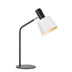 Markslöjd Bodega lampa biurkowa 1x60W czarny/biały 107217