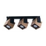 Nowodvorski Lighting Wezen III lampa podsufitowa 3x35W drewno/czarny 9040