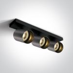 One Light Elatos lampa podsufitowa 3x10W szary metaliczny/czarny 65305N/MG