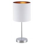 Rabalux Monica lampa biurkowa 1x60W chrom/biały/złoty 2528