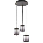 Rabalux Delice lampa wisząca 18W czarny/brązowy/szkło dymne 5027