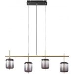 Rabalux Delice lampa wisząca 24W czarny/brązowy/szkło dymne 5028