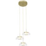 Rabalux Lorell lampa wisząca 24W złoty/przezroczysty 5393