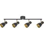 Rabalux Mackenzie lampa podsufitowa 4x40W czarny/złoty 5608