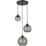 Rabalux Tanesha lampa wisząca 3x40W czarny/dymny 6439