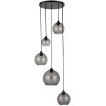Rabalux Tanesha lampa wisząca 5x40W czarny/dymny 6440