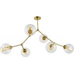TK Lighting Fairy lampa wisząca 6x60W przezroczysta/złota 1979