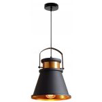 TooLight Asti lampa wisząca 1x60W APP175-1CP czarna/złota OSW-00180