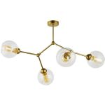 TK Lighting Fairy lampa wisząca 4x60W przezroczysta/złota 1942