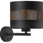 TK Lighting Tago Black kinkiet 1x15W czarny/złoty 3210