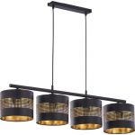 TK Lighting Tago Black lampa wisząca 4x15W czarna/złota 3213
