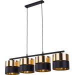 TK Lighting Hilton lampa wisząca 4x15W czarna/złota 4342