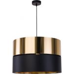 TK Lighting Hilton lampa wisząca 1x25W czarna/złota 4346