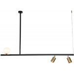 Zambelis Lighting lampa wisząca 2x40W/1x25W czarny mat/mosiądz 18130