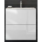 Ø NAS Torino zestaw meblowy 60 cm umywalka z szafką podwójną biały połysk (125-D-06020, 1722, 125-B-06001)