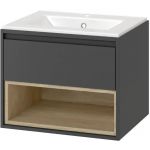 Excellent Tuto szafka 60 cm podumywalkowa wisząca szary/dąb MLEX.0101.600.GRBL