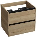 LaVita Minnesota szafka 60 cm podumywalkowa wisząca dąb/czarny