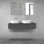 Oltens Vernal szafka 120 cm podumywalkowa wisząca grafit mat 60012400
