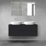 Oltens Vernal szafka 120 cm podumywalkowa wisząca czarny mat 60019300