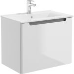 Oltens Jog umywalka 61x39 cm meblowa prostokątna biała 41203000