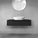 Oltens Vernal szafka 100 cm podumywalkowa wisząca czarny mat 60011300