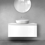 Oltens Vernal szafka 100 cm podumywalkowa wisząca biały połysk 60015000