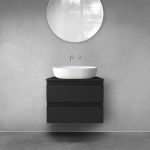 Oltens Vernal szafka 60 cm podumywalkowa wisząca czarny mat 60000300