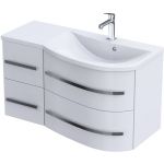 Oristo Opal szafka 90 cm podumywalkowa wisząca prawa biały połysk OR30-SD4S-90-1-P