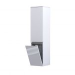 Oristo Silver szafka 35 cm wisząca boczna z koszem prawa biały połysk OR33-SB2D-35-1-KKP