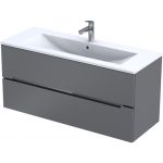 Oristo Silver szafka 120 cm podumywalkowa wisząca pojedyncza szary mat OR33-SD2S-120-4-C
