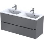 Oristo Silver szafka 120 cm podumywalkowa wisząca podwójna szary mat OR33-SD2S-120-4-D