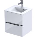 Oristo Silver szafka 50 cm podumywalkowa wisząca biały połysk OR33-SD2S-50-1