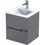Oristo Silver szafka 50 cm podumywalkowa wisząca szary mat OR33-SD2S-50-4