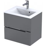 Oristo Silver szafka 60 cm podumywalkowa wisząca szary mat OR33-SD2S-60-4