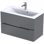 Oristo Silver szafka 90 cm podumywalkowa wisząca szary mat OR33-SD2S-90-4
