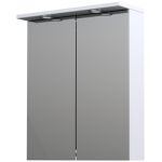 Oristo Silver szafka 60 cm wisząca górna z lustrem biały połysk OR33-SGL2D-60-1