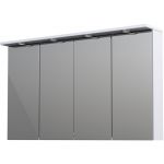 Oristo Silver szafka 120 cm wisząca górna z lustrem biały połysk OR33-SGL4D-120-1