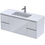 Oristo Opera szafka 120 cm podumywalkowa wisząca biały połysk OR35-SD5S-120-1