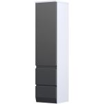 Oristo Brylant szafka 35 cm wisząca boczna lewa grafit połysk/biały połysk OR36-SB1D2S-35-5-L