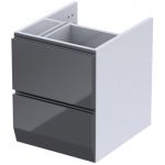 Oristo Brylant szafka 40 cm podumywalkowa wisząca biały/grafit połysk OR36-SD2S-40-5