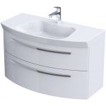Oristo Flow szafka 100 cm podumywalkowa wisząca biały połysk OR38-SD2S-100-1