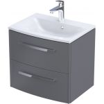 Oristo Wave szafka 60 cm podumywalkowa wisząca szary mat OR39-SD2S-60-4