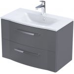 Oristo Wave szafka 80 cm podumywalkowa wisząca szary mat OR39-SD2S-80-4