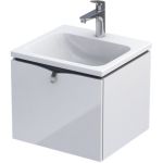Oristo Siena szafka 50 cm podumywalkowa wisząca biały połysk OR45-SD1S-50-1