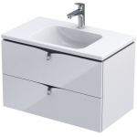 Oristo Siena szafka 80 cm podumywalkowa wisząca biały połysk OR45-SD2S-80-1