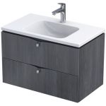 Oristo Siena szafka 80 cm podumywalkowa wisząca dąb czarny OR45-SD2S-80-50