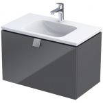 Oristo Bold szafka 80 cm podumywalkowa wisząca grafit połysk OR46-SD1S-80-5-SW