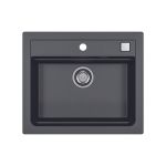 Alveus Atrox 30 zlewozmywak granitowy 59x50 cm czarny 1131996