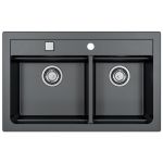Alveus Atrox 50 zlewozmywak granitowy 79x50 cm czarny 1132002