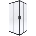 Deante Funkia kabina prysznicowa 80 cm kwadratowa czarny/szkło przezroczyste KYCN42K